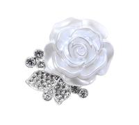 Flower Button Covers, Rhinestone Shirt Accessory, Decorative Cufflink Pendant, Clothing Detail Tool, 2cm Size Compact Piece, Shirt Blouse Women Men Collector Supply Kit, for Fashion Styling Use