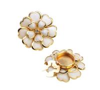 Flower Button Covers | Vintage Clothing Decoration Elegant and Fancy DIY - Detachable Button Cover with Clip Style Jewellery for Women's Blouse | For Grandma Women, Se référer au descriptif