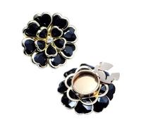 Flower Button Covers | Vintage Elegant Metal DIY Clothing Decoration, Removable Button Cover with Clip Style Jewellery for Women's Blouse | Idea, Se référer au descriptif, refer to the description