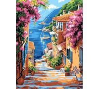 flower cabin Diamond Painting 5D DIY Diamond Art Kits for Adults Kids, Full Drill Rhinestone Embroidery Cross Stitch Crafts 20x28in, Crystal Art Crafts for Adults Home Wall Decor Woman Gifts 0b-396