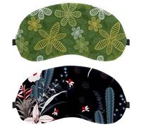 Flower Cactus Retro 2-Pack Light-Blocking Soft Breathable Sleep Mask Eye Patch Eye Cover