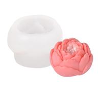 Flower Candle Moulds,1PC Peony Flower Silicone Mold,Aromatherapy Soap Making Chocolate Fondant Baking Molds for Birthday Wedding Party Home Decoration (White D)