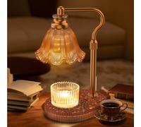 Flower Candle Warmer Lamp with Timer & 4-Level Dimmer, Adjustable Height