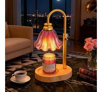 Flower Candle Warmer Lamp with Timer & 4-Level Dimmer, Adjustable Height
