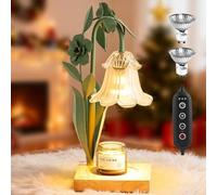 Flower Candle Warmer Lamp with Timer,Dimmable Candle Lamp Warmer,Adjustable Height Candle Warmer for All Jar Candles,Bedroom Living Room Home Decor Aesthetic Christmas Birthday Gifts for Women