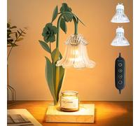 Flower Candle Warmer Lamp with Timer,Dimmable Candle Warmer,Height Adjustable Candle Lamp for All Scented Jar Candles,Bedroom Living Room Home Decor Christmas Birthday Gifts for Women Mum