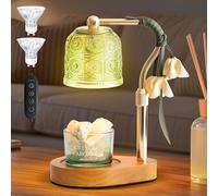 Flower Candle Warmer Lamp with Timer,Dimmable Candle Warmer,Height Adjustable Candle Lamp for All Scented Jar Candles,Bedroom Living Room Home Decor Christmas Birthday Gifts for Women Mum
