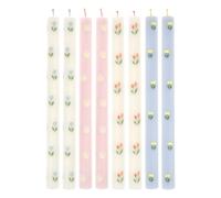 Flower Candles - Set of 8 Multicoloured one size