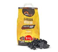 FLOWER Carbon Vegetable Barbecue 100% Natural 3 kg | Charcoal Barbecues, Grills and Fireplaces Without Smoke, No Chemical Additives or Minerals | High Heat Power and Long Lasting | Quick and Easy