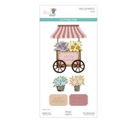 Flower Cart Etched Dies from The Simple Vintage Flower Shoppe Collection with Simple Stories