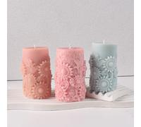 Flower Carved Candle Mold - Resin Casting Silicone Molds for Home Decor & Candle Making Wave Spiral Mold