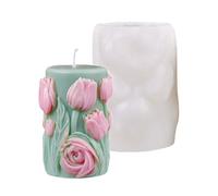 Flower Carved Cylinder Silicone Molds Easy Demolding for Epoxy Resin Soap Multipurpose Molds