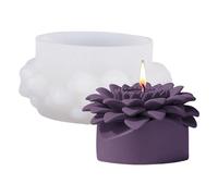 Flower Carved Cylinder Silicone Molds for Epoxy Resin Making Soap Gypsum Silicone for Home Decoration Flower Scented