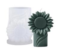 Flower Carved Cylinder Silicone Molds for Epoxy Resin Making Soap Gypsum Silicone for Home Decoration Flower Scented