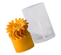 Flower Carved Cylinder Silicone Molds for Epoxy Resin Making Soap Gypsum Silicone for Home Decoration Flower Scented