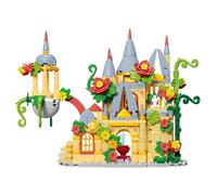 Flower Castles Mini Building Block Set, Creative Flower Architecture Model Toys, STEM Magic Construction House Micro Bricks Kit, Ideas Gifts for Kids Adults