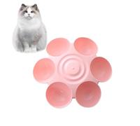 Flower Cat Bowl | Multiple Cat Feeder Bowl With 6 Bowls,Non Slip Food-Grade Pet Feeding, Flower Shaped Petals Shaped Pet For Indoor Multiple Cats