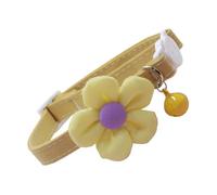 Flower Cat Collar, Cute Adjustable Pet Chain with Bell, Comfortable Kitten Accessories for Puppies, Dogs, Daily Decorative Pet Clothing for Home, Travel, Events, Home