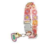 Flower Cat Collar Soft Cute Lace Embroidery Adjustable Lead with Bell
