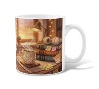 Flower Ceramic Coffee Mug, Cozy Warm Cup Steam Fall Warm Yellow Novelty Tea Mug with Handle Ideal for Friends Family Co-Worker Lovers Eldership Senior 11 Oz