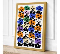 Flower Chart Botanical Canvas Wall Art Print 24x16 Inch (61 x 41 cm)