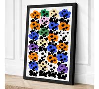 Flower Chart Botanical Canvas Wall Art Print 36x24 Inch (91 x 61 cm)
