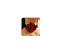 Flower Choker Necklaces for Women Rose Necklace for Women with Pearl Dainty Red Rose Choker Necklace Flower Jewelry Party Prom, S, Copper, No Gemstone