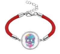 Flower Cirrus Colorful l Illustration Lucky Red String Bracelet Rope Bracelet Handmade