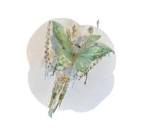 Flower Claw Clips | Beaded Tassel Hair Pin | Elegant Silk Bowknot Shiny Rose Headwear for Youth Girl Festival Cosplay Casual Everyday Beach Vacation