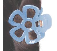 Flower Clips For Women, Jelly Hair Snap Clips, Aesthetic Floral Hair Barrettes, Strong Hold Beach Hair Claw For Holiday & Birthday