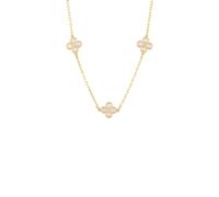Flower Clover Triple Choker Necklace Gold Latelita Gold One Size