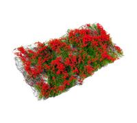 AWHAO Flower Cluster Lowland Shrubs Tuft Bushy Grass Tuft for Miniature Bases Train Landscape Architecture Building Model, red