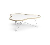 Flower Coffee Table 114x107 White/Oak/Chrome