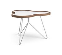 Flower Coffee Table 66x62 White/Walnut/Chrome