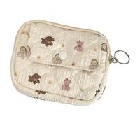 Flower Coin Purse Storage Bag Cartoon Wallet Coin Purse Card Change Dying Change Money, Puppy Bear, Mass beauty
