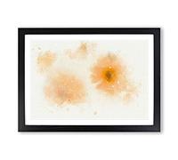 Flower Collage in Abstract Framed Print | A2 Black Framed Wall Art | Ready to Hang | Abstract Floral Picture | Living Room Bedroom Lounge Office
