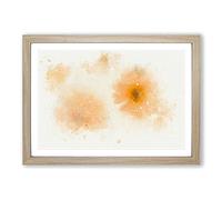 Flower Collage in Abstract Framed Print | A2 Oak Framed Wall Art | Ready to Hang | Abstract Floral Picture | Living Room Bedroom Lounge Office