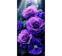 Flower Copy Paint by Numbers for Adults Beginner, Painting by Numbers Adults, Without Frame DIY Color Oil Painting Acrylic Paints, Gifts for Women Kits Art Crafts Home Decor 40x80cm/16x32in J0L-1273