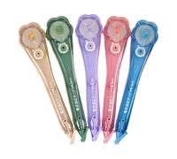 Flower Correction Tape - Smooth Writing Eraser, Scrapbooking Tape Runner | Quick Drying Correction Film Aesthetic Student Stationery Set Floral Shape Abs Applicator with Five Pieces