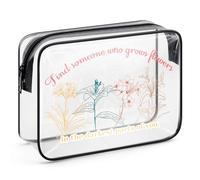 Flower Cosmetic Bag Country Music Lover Gift Singer Fans Gift Clear Makeup Bag Friendship Gift Singer Merch for Fans Friends Daughter Girls Sister Christmas Birthday Gifts Cosmetic Bag Toiletry Pouch