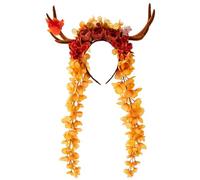Flower Cosplay Headwear Party Horn Headbands Devil Hair Hoop For Live Show Role Play Gothic Hair Hoop