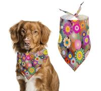 Flower Couture Cute Dog Bandanna Scarf Printed Adjustable Triangle Pet Kerchief for Dogs And Cats