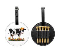 Flower Cow Black Golf tee Storage Bag - Easy to Carry Around and More efficient in Playing Golf
