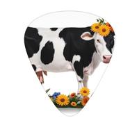 Flower Cow Printed pick set - 12 pieces, thin, medium and thick guitar picks, suitable for guitar, bass, electric guitar and ukulele