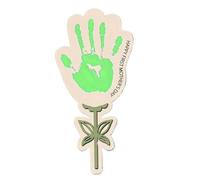 Flower Craft Kit - DIY Handmade Art Sign, 10.63 Inches Memory Keepsake with Natural Wood, Decorative Crafting, Wooden Handprint, Artistic Expression for Women Grandmothers Wives And Family Home Studio