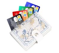 Flower Credit Card Holder - Anti-Degausting PU Leather Case, Mini Wallet | Compact Front Pockets - Wallet, Durable and Lightweight Card Holder Organiser for Membership and ID - K, breeze, see