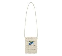 Flower Crochet Shoulder Bag Cream one size