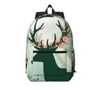 Flower Crown 17 Inch Backpack-Lightweight Travel Daypack with Pockets