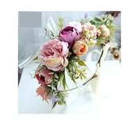 Flower Crown Flower Headband Spring Flower Crowns Floral Garland Faux Rose Wedding Wreaths Braided Hair Vine Headpiece Hair Ornament for Party, Wedding Decorations(Color 05)