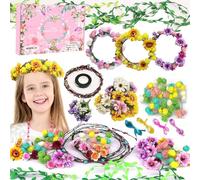 Flower Crown for Girls,Flower Crowns for Women | Elegant Flower Headband with Fairy Crown,Safe and Harmless Flower Headbands for Women, Fairy Party Supplies Pair